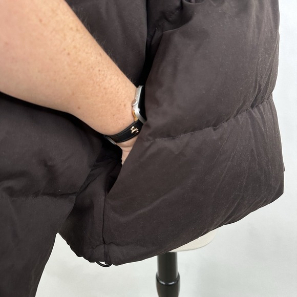 NWT Banana Republic Short‎ Puffer Jacket XXL 20 Chocolate Ganache Brown Backpack - Picture 10 of 16